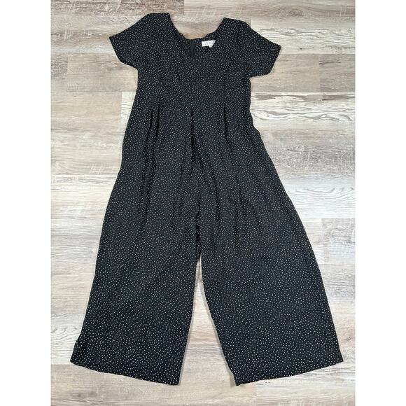 Vintage 90s Express Black Polka Dot Jump Suit- Size Small - Picture 1 of 6